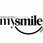 Le nom et le logo du dentiste à Tanger Mysmile.